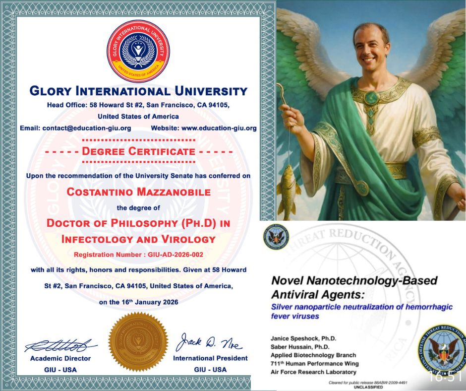 PhD USA in Infettivologia e Virologia per ricerche sull’Argento Colloidale